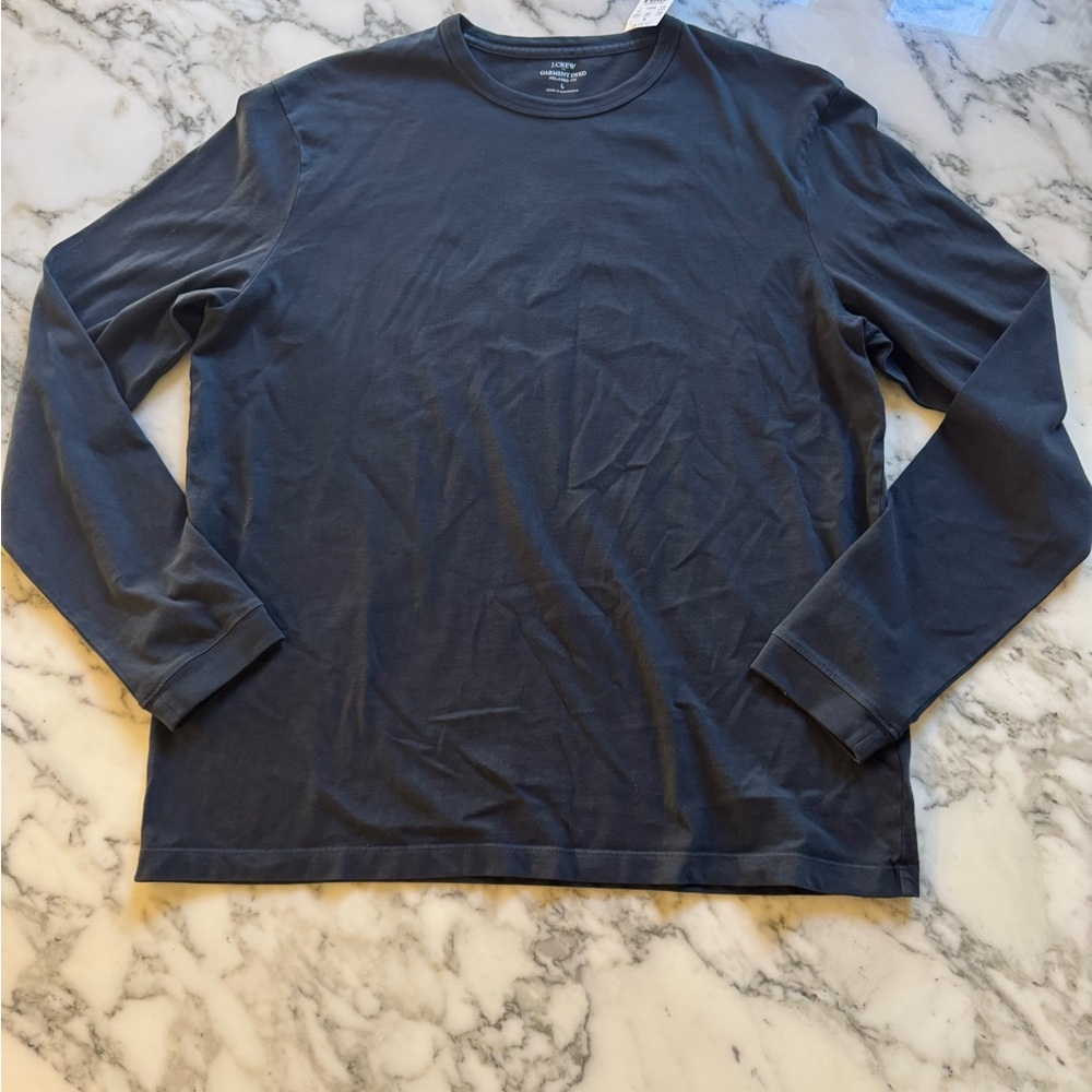 NWT J crew Relaxed Fit jersey long sleeve crewneck Sz L needs wash from retail - Picture 4 of 8
